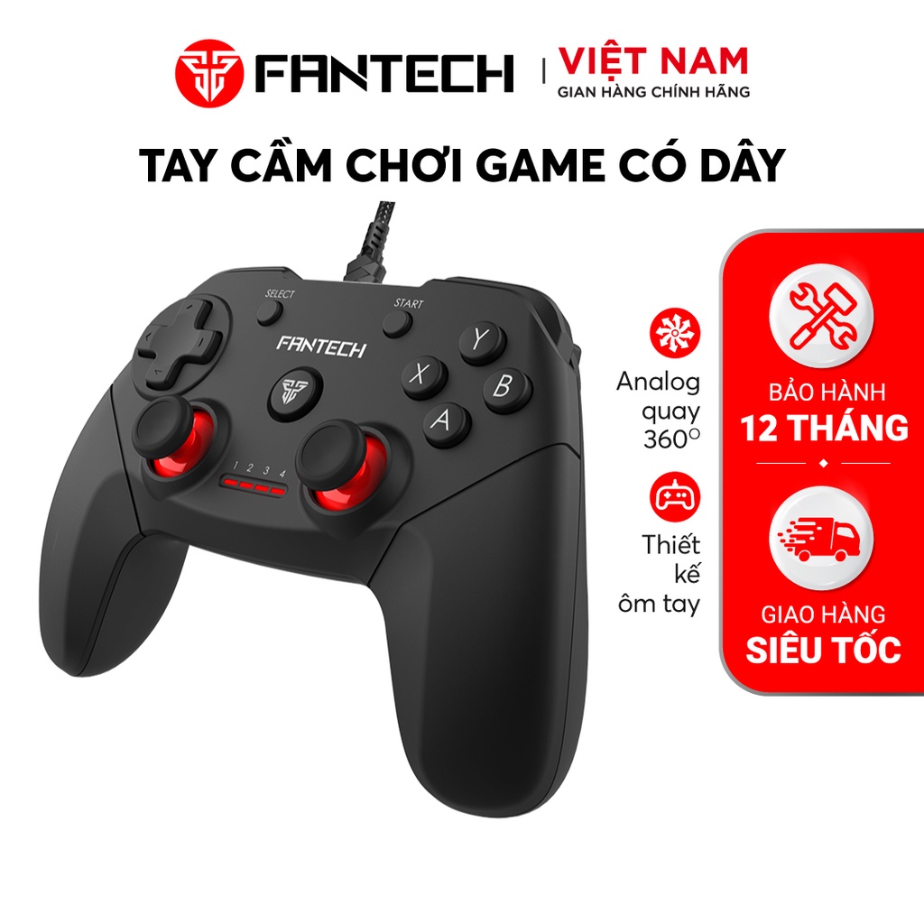 Tay Cầm Chơi Game FANTECH GP12 REVOLVER Dùng Được Cho PC, Console