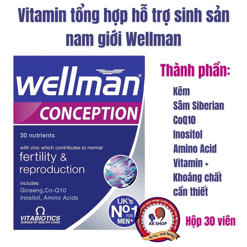Mua Viên uống wellman conceptions Nam giới hàng chính hãng giá rẻ nhất