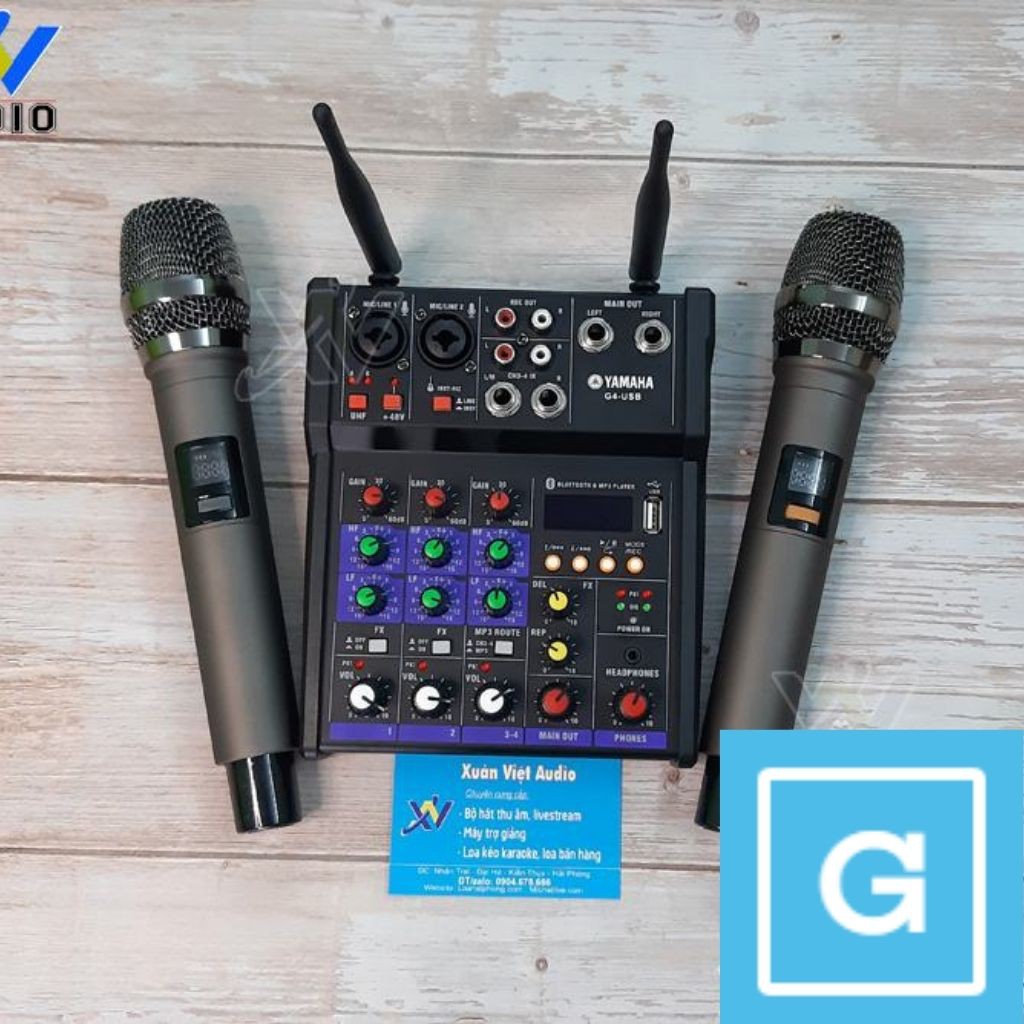 Mixer Yamaha G4 USB Bluetooth (kèm 2 Micro cao cấp + dây nguồn ) + tặng