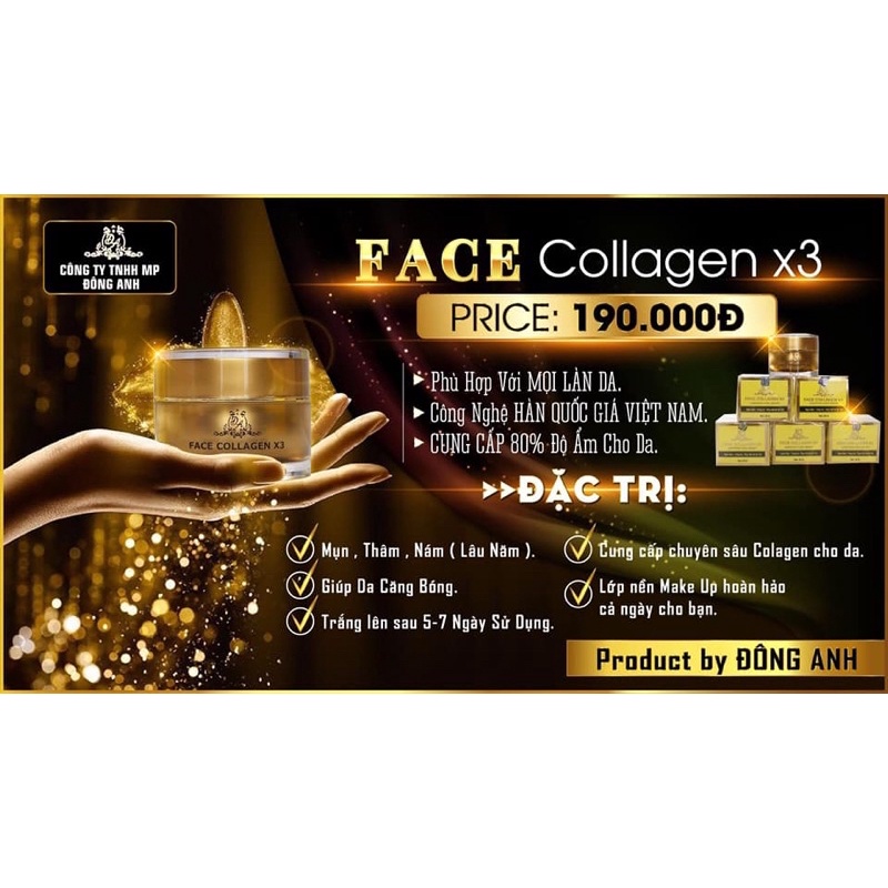 Kem Face Collagen X3 Kem dưỡng ẩm