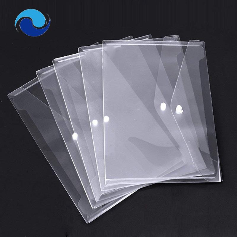 Poly Envelope Folder with Snap Button Closure, Premium Quality Clear