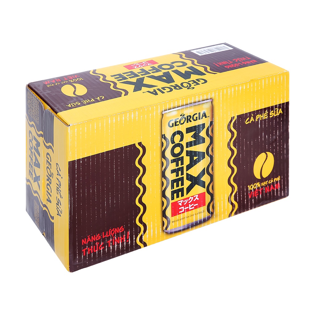 Thùng 24 lon cà phê sữa Max Coffee 235ml Nhẹ nhàng khuấy động