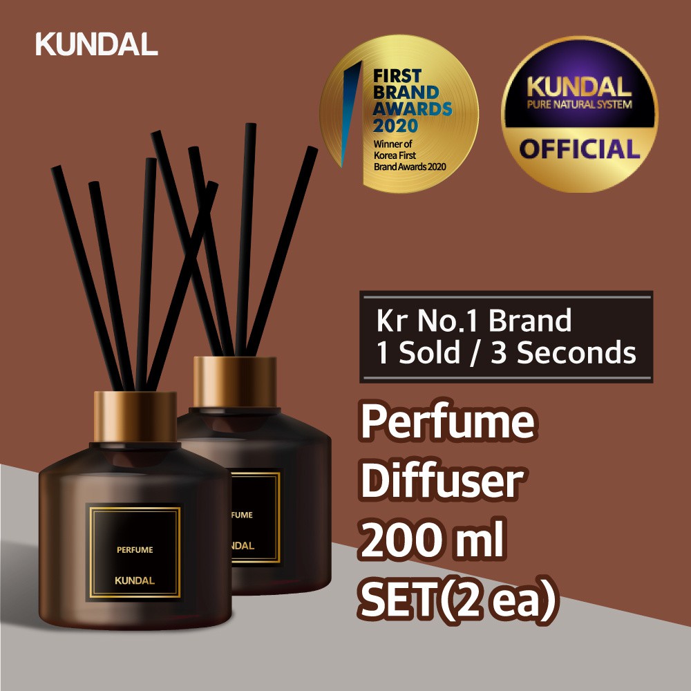 Tinh dầu khuếch tán Kundal ( set 2 lọ 200ml + 10 que khuếch tán