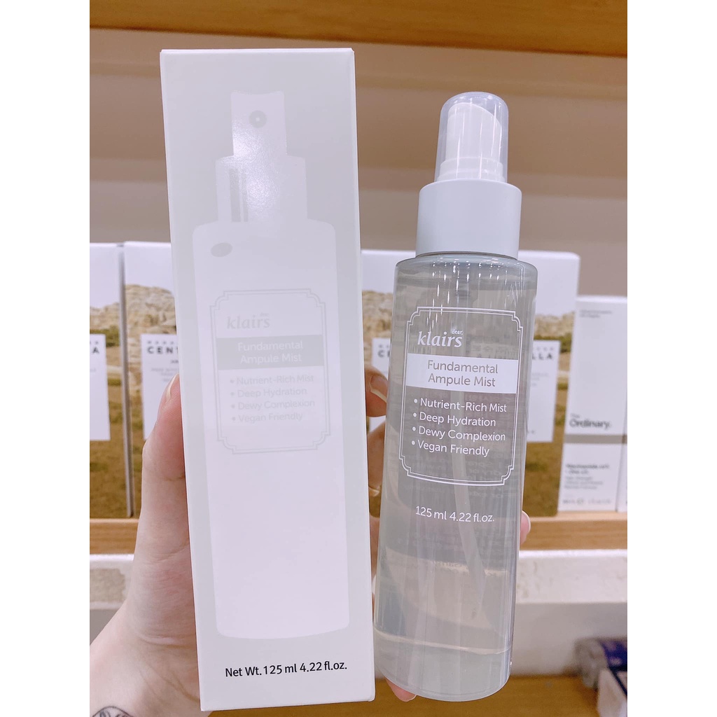 Xịt Khoáng Dưỡng Ẩm Cho Da Dầu Dear Klairs Fundamental Ampule Mist