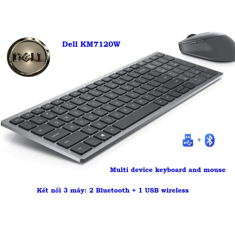Dell KM7120W Multi Device Keyboard Mouse Combo Bộ bàn phím chuột