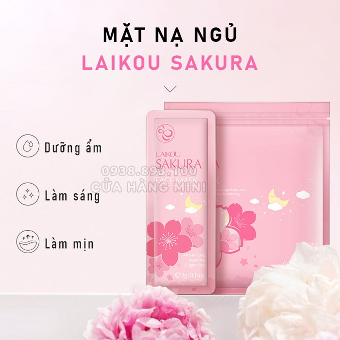 Mặt Nạ Ngủ Hoa Anh Đào Laikou Sakura Sleeping Face Mask Chăm Sóc Da Chỗ Nào Rẻ