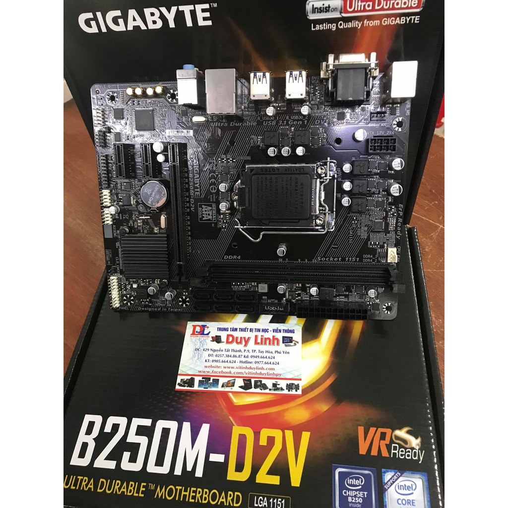 Main Gigabyte H110 DS2 DDR4 mới renew full hộp bảo hành 24 tháng