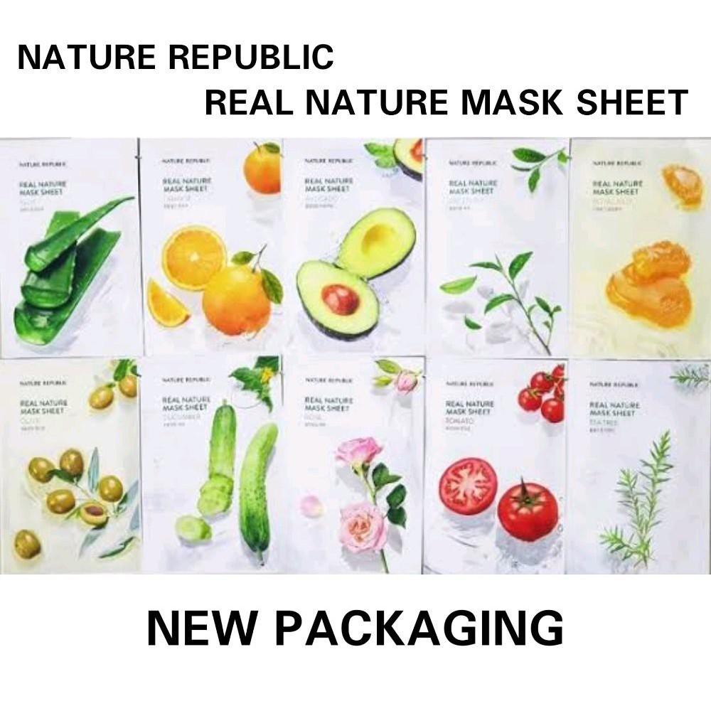 Mặt nạ giấy Nature Republic Real Nature Mask Sheet (queen cosmetics)