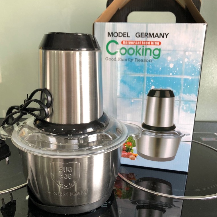 Máy xay thịt Electric Meat Grinder 2 lít,dao 4 lưỡi , máy xay tiêu tỏi