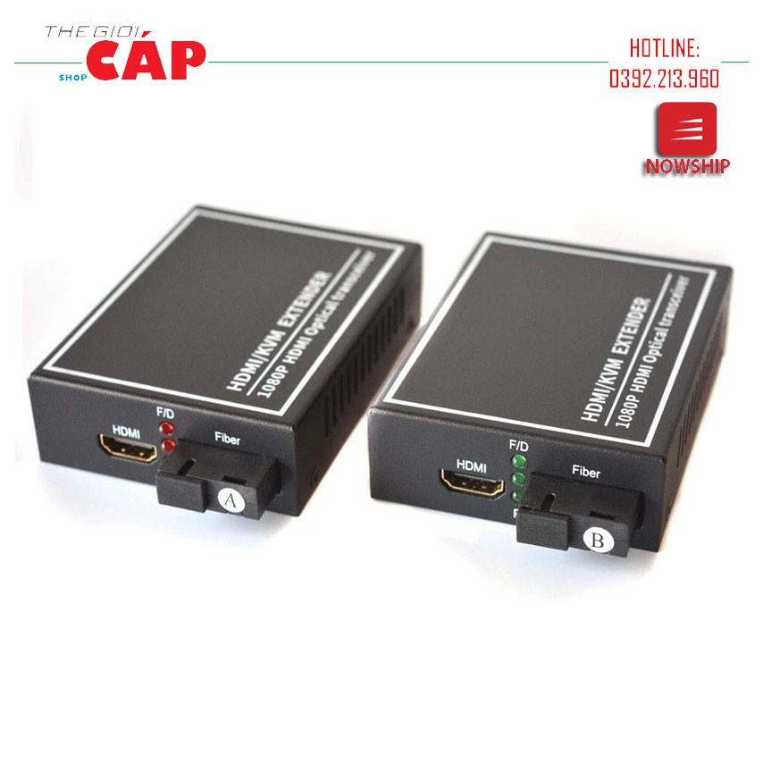 Bộ Converter Quang HDMI KVM Extender 1080P Kéo Dài 20KM Có Cổng USB