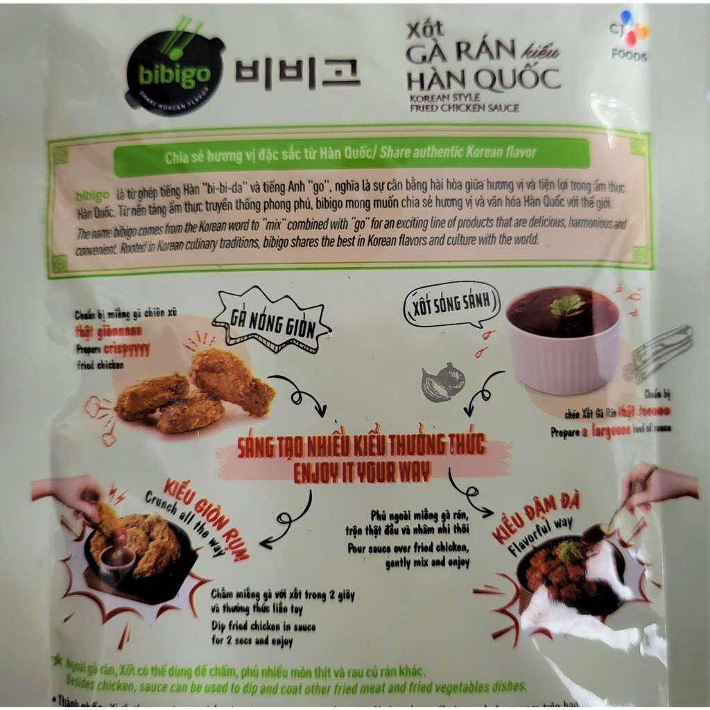 XỐT GÀ RÁN KIỂU HÀN QUỐC Bibigo [VN] CJ FOODS Korean Style Fried