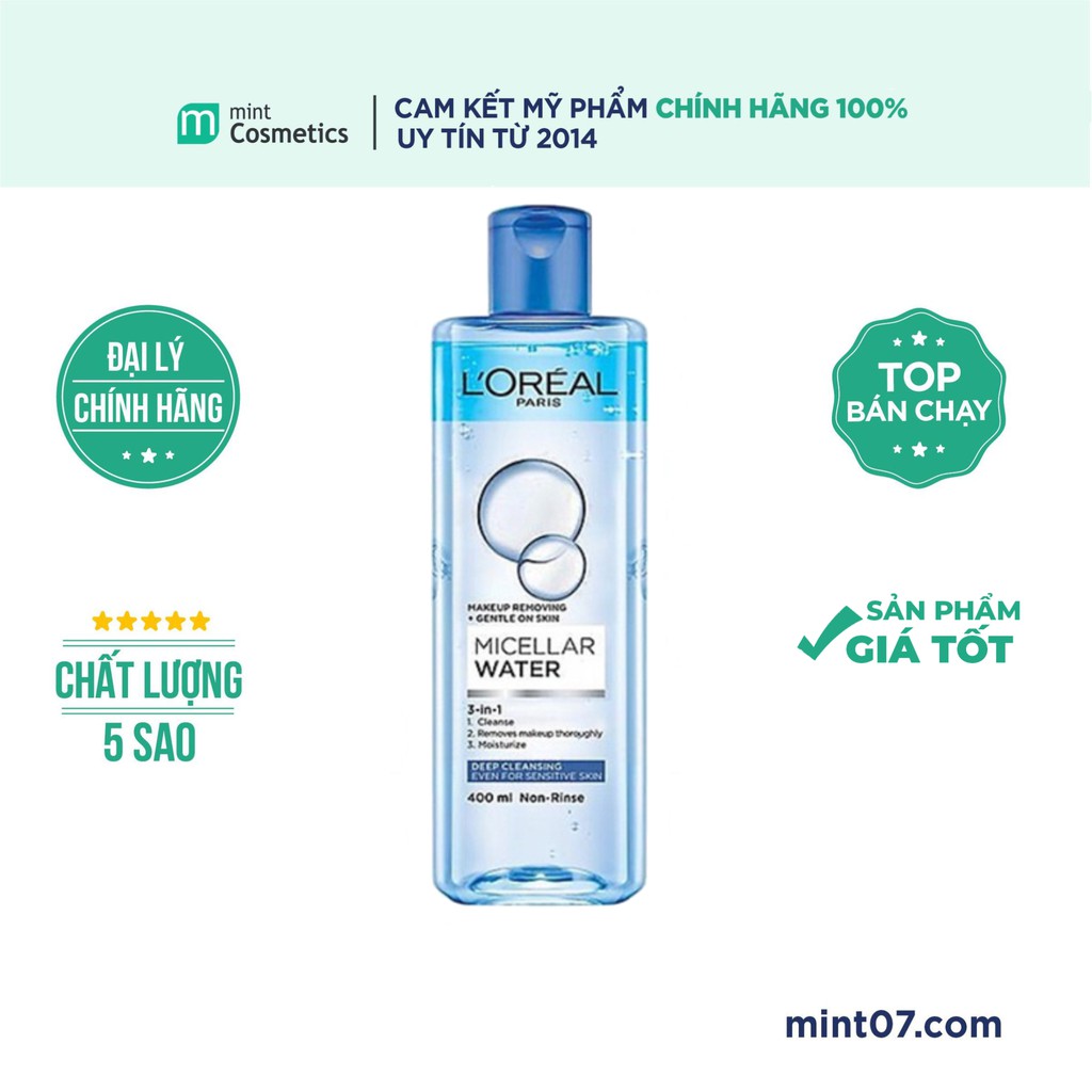 Tẩy Trang Dầu Nước L'Oreal 3 In 1 Micellar Water Tẩy trang Thương