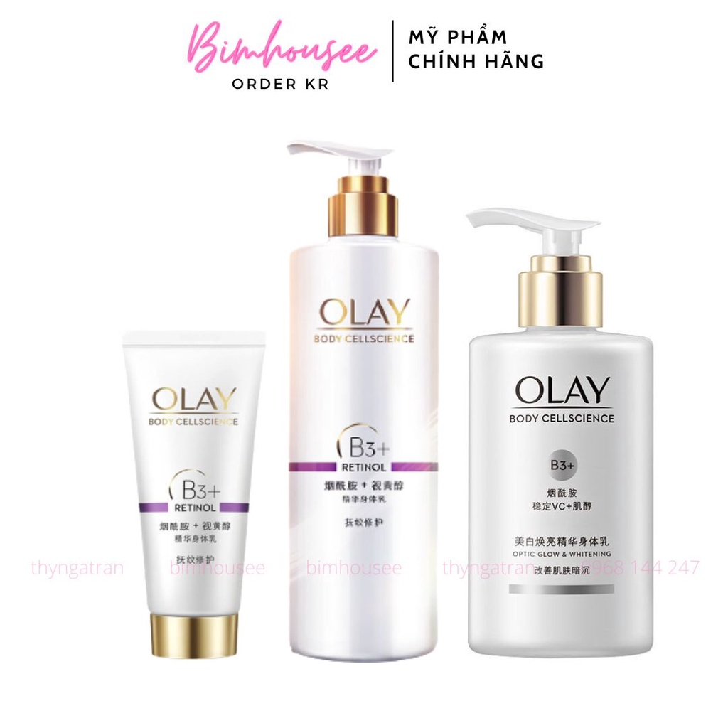 Sữa dưỡng thể dưỡng trắng da OLAY BODY Cellscience B3 + Retinol body