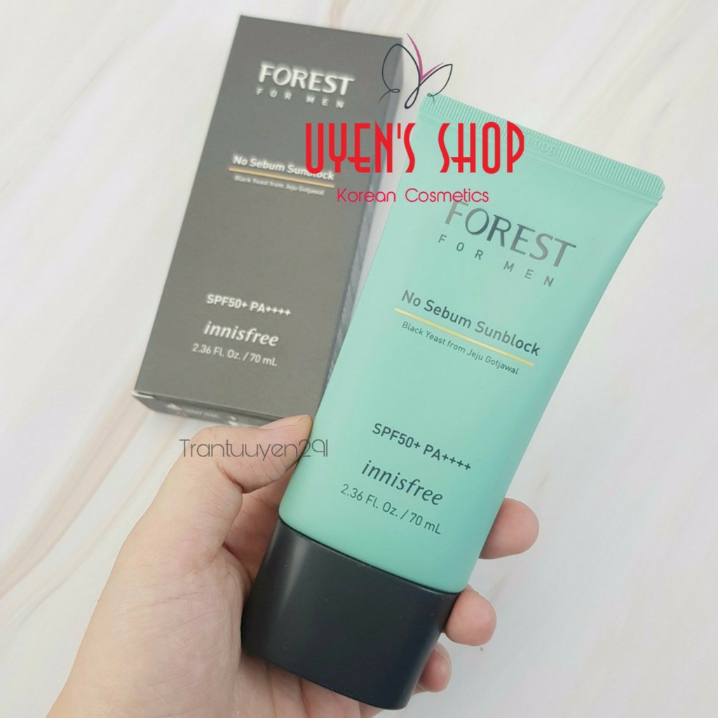 (Mẫu mới) Kem chống nắng cho nam innisfree forest for men no sebum