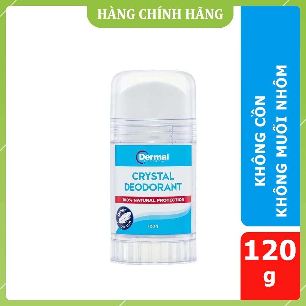 Lăn Khử Mùi Dermal Therapy Crystal Deodorant 120g Không Chứa Muối Nhôm