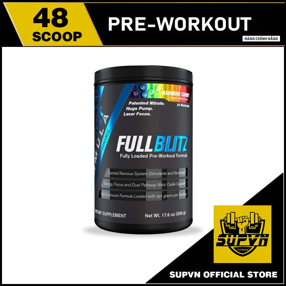 Fullblitz Pre Workout Tăng Sức Mạnh Sức Bền Trước Khi Tập 48 Lần Dùng Full  Blitz Preworkout | Shopee Việt Nam