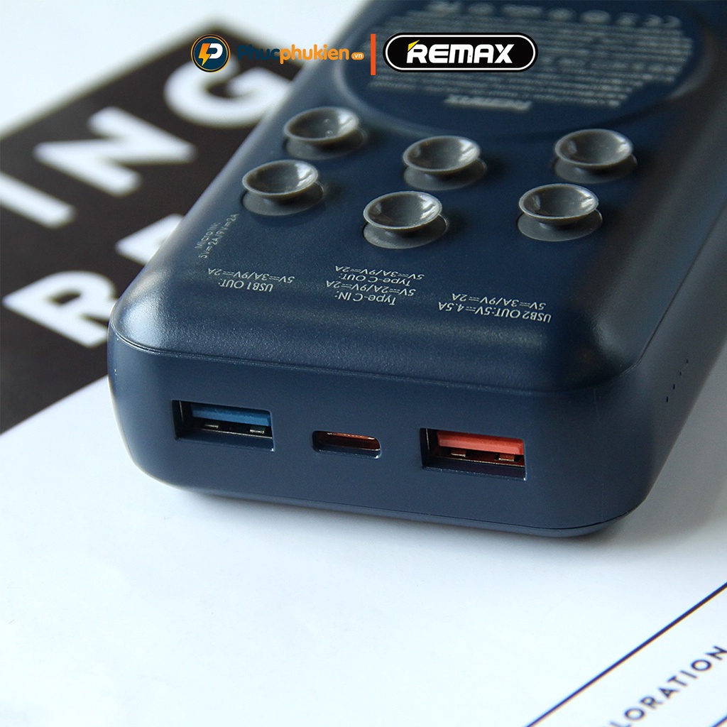 Mua Sạc dự phòng không dây 20000mah chính hãng Remax RPP 207 sạc không