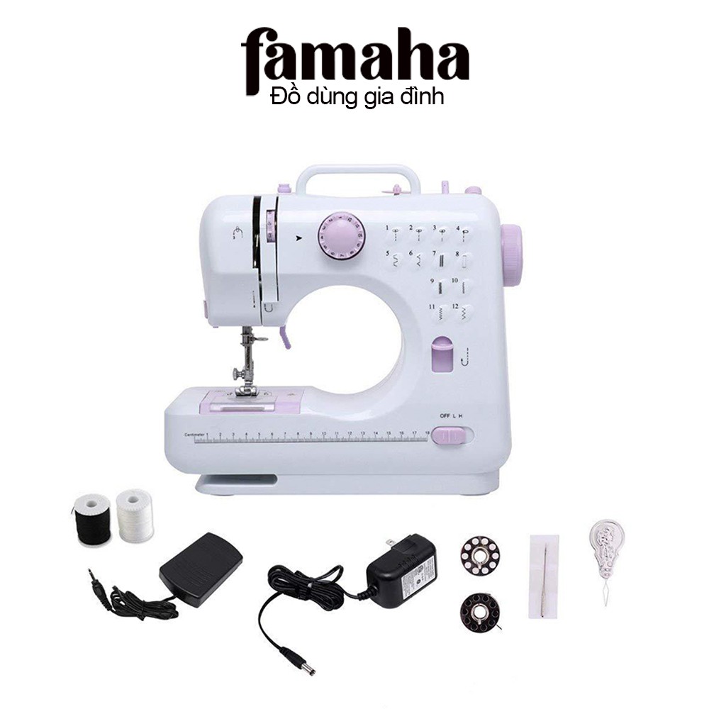 Máy May Mini Gia Đình UFR 705 Máy Khâu Mini Gia Đình 12 Đường May, Có Vắt Sổ, May Được Vải