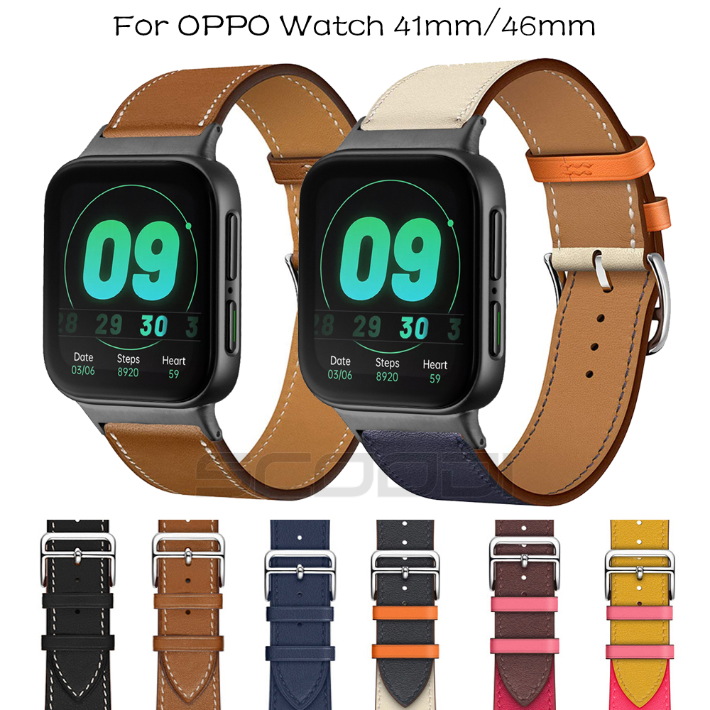 New Fashion Genuine Leather Strap for Oppo Smart Watch Band Leather