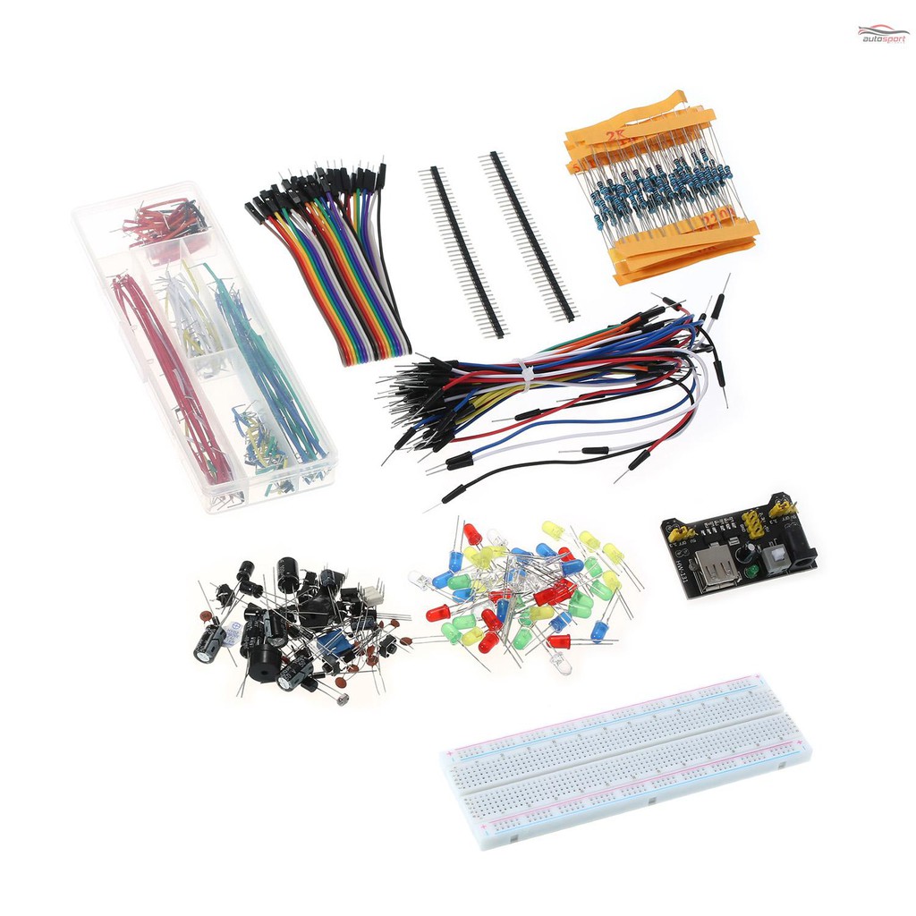 Arduino Component Starter Kit with Resistors(10 kinds), LEDs(6 color