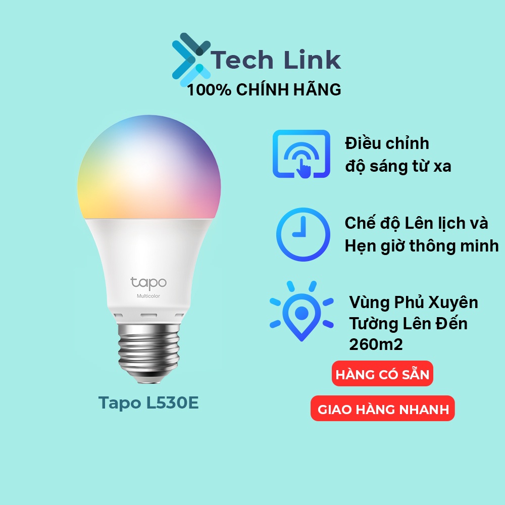Hỏa tốc Bóng Đèn Thông Minh TPLink Tapo L530E Đa Sắc Hàng Chính Hãng