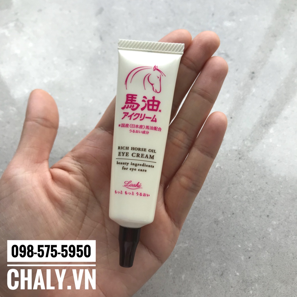 Kem dưỡng mắt dầu ngựa Cosmetex Roland Loshi Horse Oil Eye Cream. Mẫu mới nhất vừa về. Review