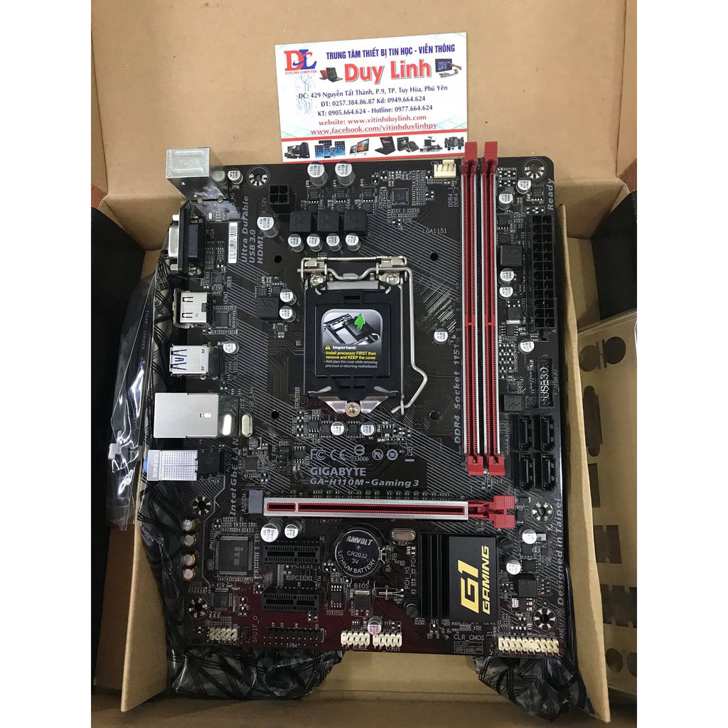 Main Gigabyte H110 DS2 DDR4 mới renew full hộp bảo hành 24 tháng