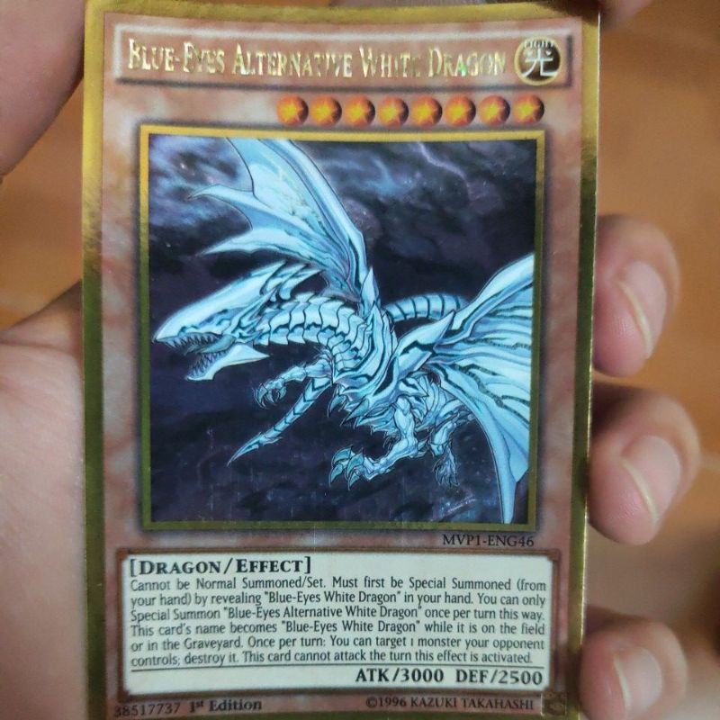 Blueeyes alternative white dragonGold rareMvp1 eng46 1st edition