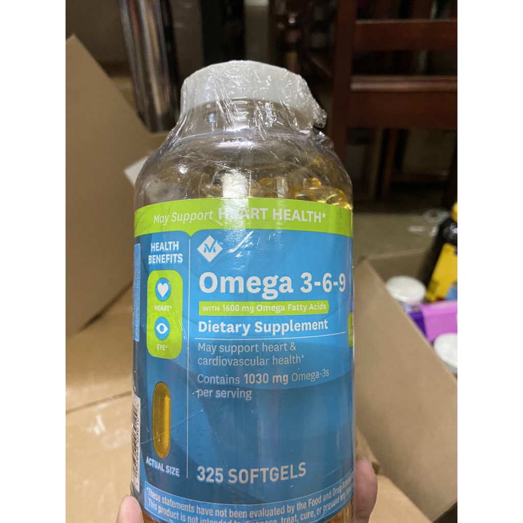 Viên uống Member's Mark Omega 369 Supports Heart Health 325 viên của