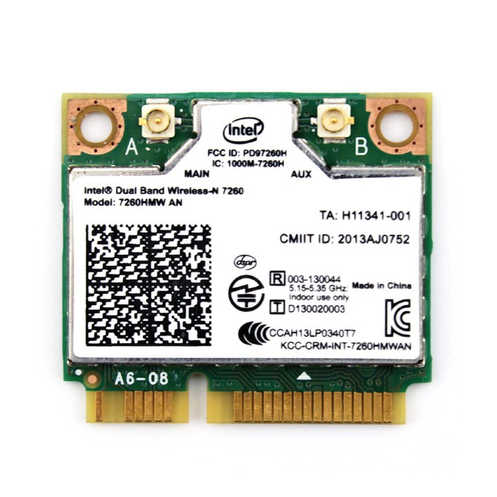 Card wifi tích hợp bluetooth cho laptop Intel Dual Band WirelessN 7260