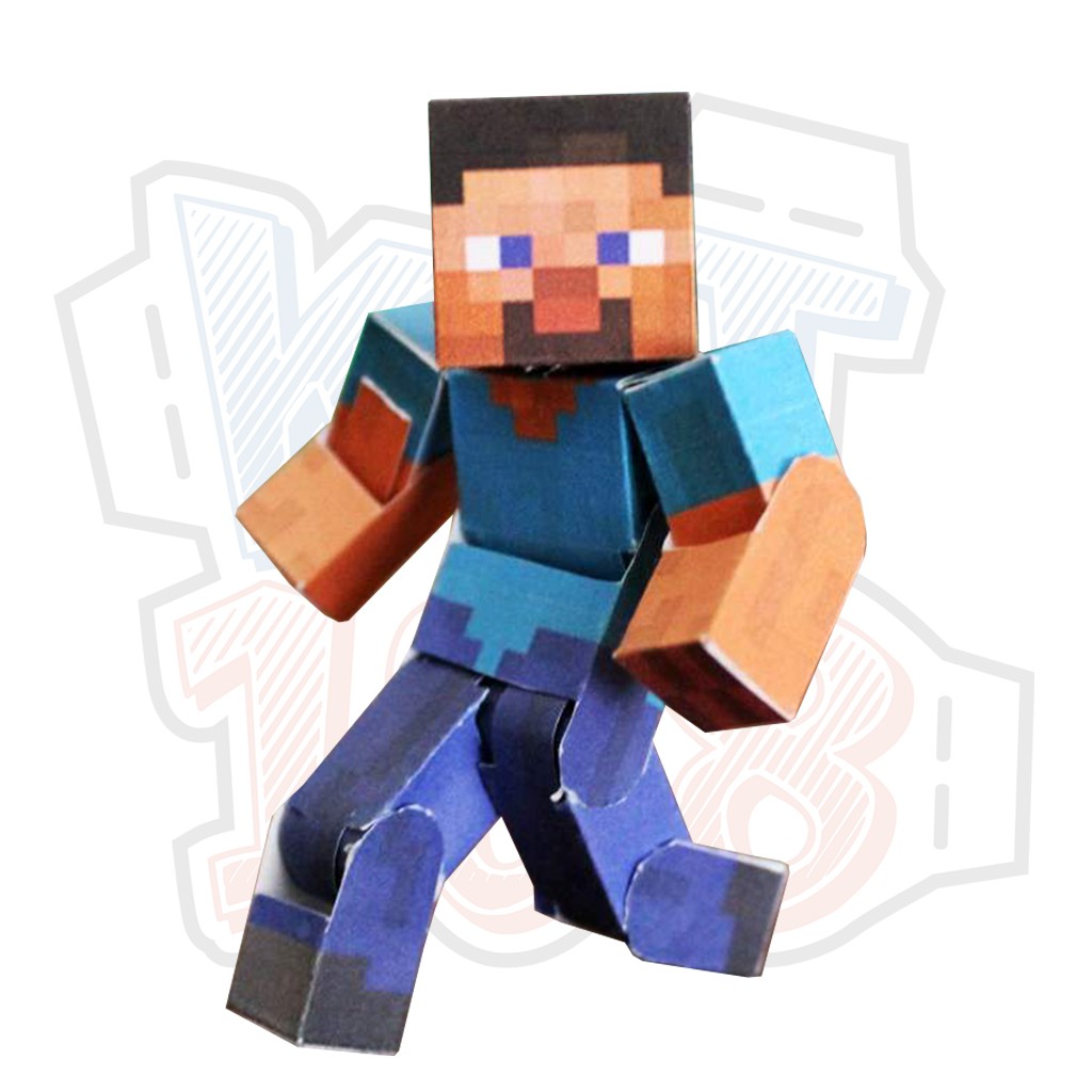 Mô hình giấy Minecraft The Ultimate Bendable Steve Shopee Việt Nam