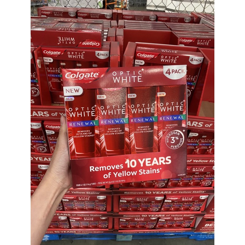 kem đánh răng Colgate Optic White Renewal set 4 hộp Shopee Việt Nam