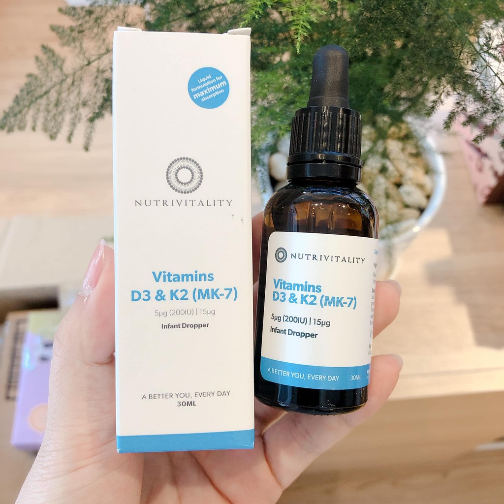 Vitamin D3 K2 MK7 Nutrivitality Anh 30ml Shopee Việt Nam