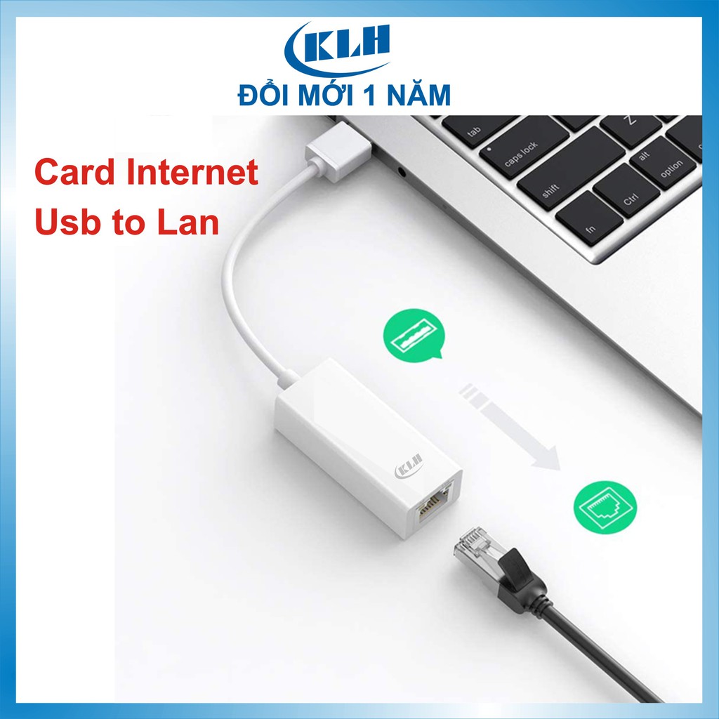 Mua Card mạng usb to lan cho máy tính, laptop Adapter KLH giá