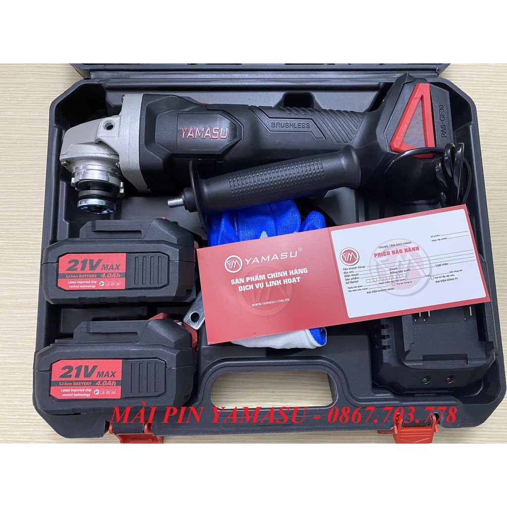 Máy mài pin YAMASU không chổi than, 21V 4A, BH 1 năm Shopee Việt Nam