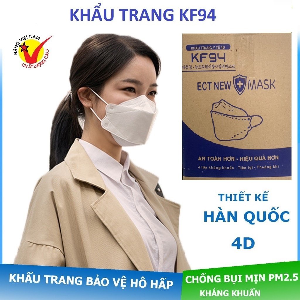 Mua Thùng 300 khẩu trang y tế cá 4D KF94 đủ 4 lớp kháng khuẩn DUY TÂN