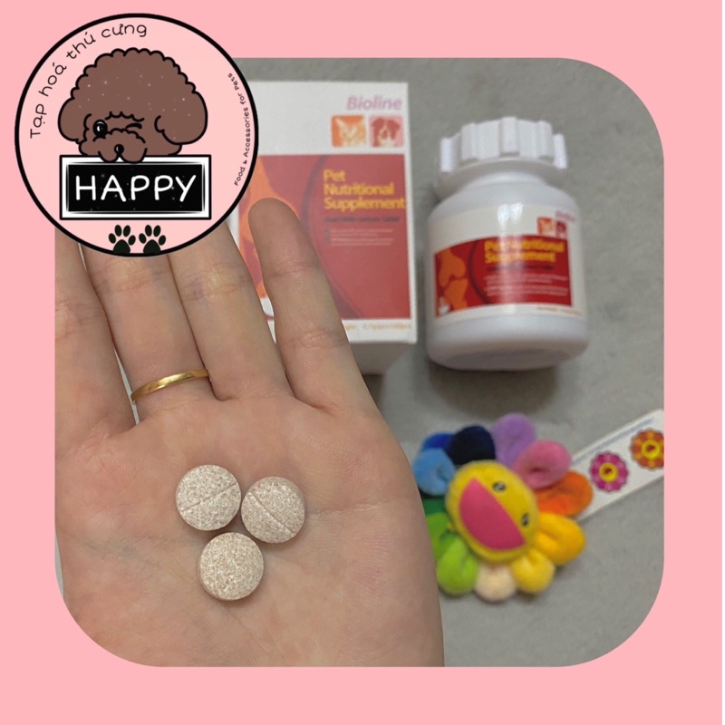 Viên uống bổ sung canxi từ sữa dê cho chó mèo [Ảnh thật][Có sẵn] Pet