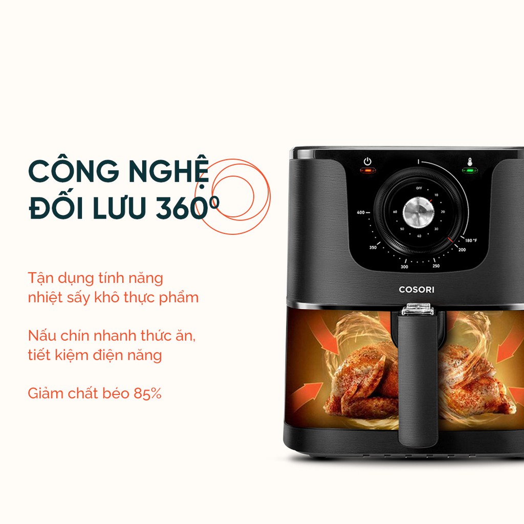 Nồi chiên không dầu Cosori CO158 AF (5,5 lít) Chính hãng bảo hành 2
