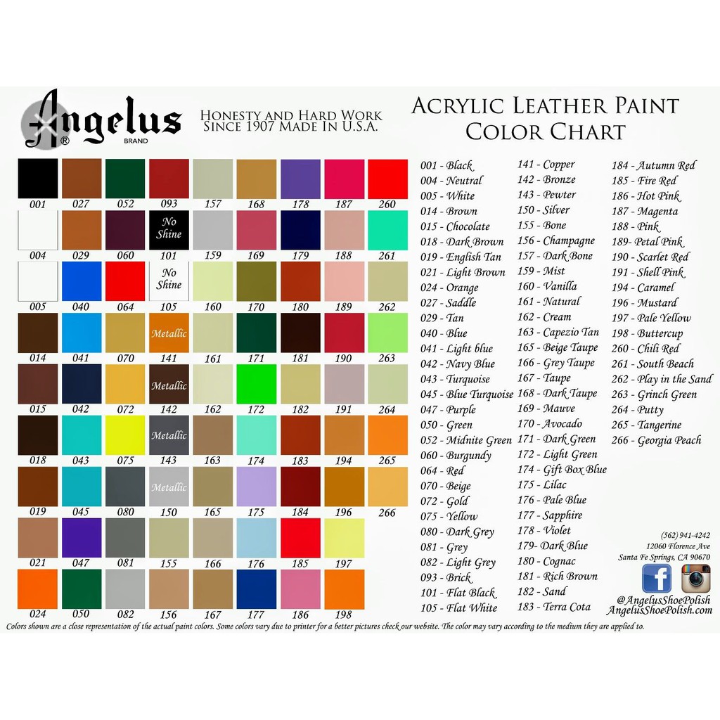 [CHÍNH HÃNG KHÔNG CHIẾT] Flat White 105 Màu ANGELUS Leather Paint