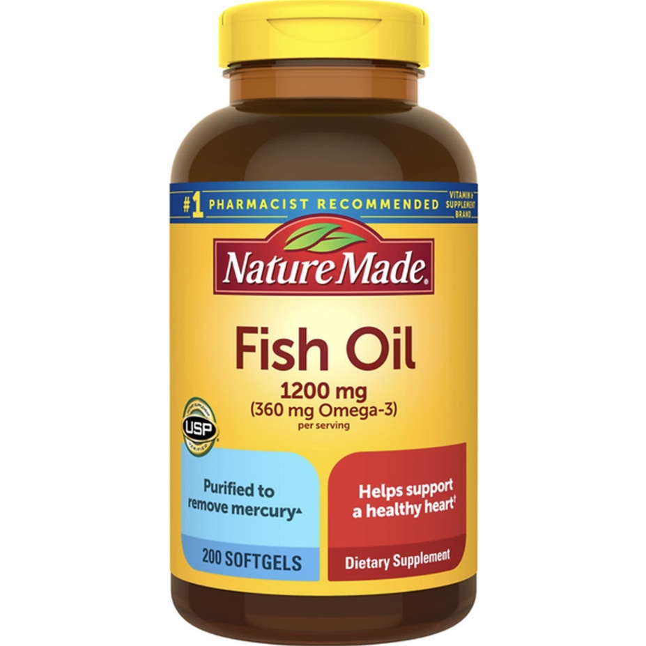 Dầu Cá Nature Made Fish Oil Omega 3 1200mg Hộp 200 Viên Shopee Việt Nam