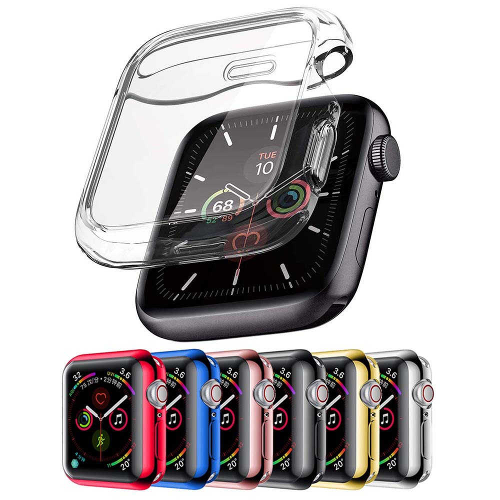 Vỏ Apple Watch Case với Bảo vệ màn hình 38/40/42/44mm Nắp silicon mềm