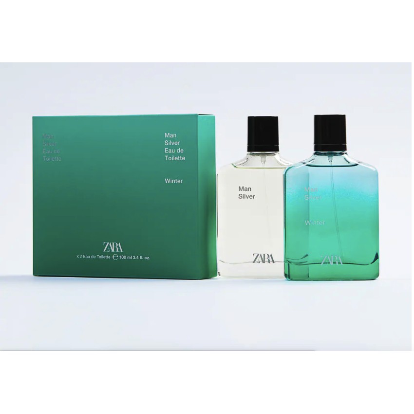 Nước hoa nam ZARA MAN SILVER + MAN SILVER WINTER EDT 100 ML (3.4 FL. OZ