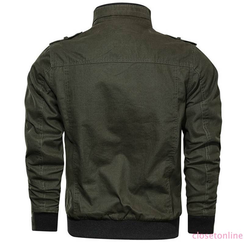 CL Men Tactical Military Army Jacket Zip Winter Cargo Standing Collar BigBuy360 bigbuy360.vn