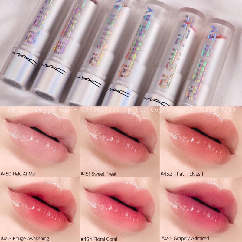 Son dưỡng MAC Glow Play Lip Balm đủ 6 màu Tem phân phối chính hãng