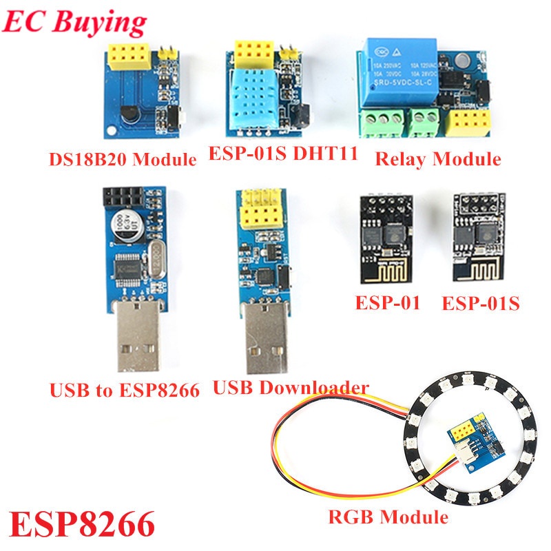 ESP8266 WiFi Relay Module USB to ESP8266 DHT11 Temperature Humidity