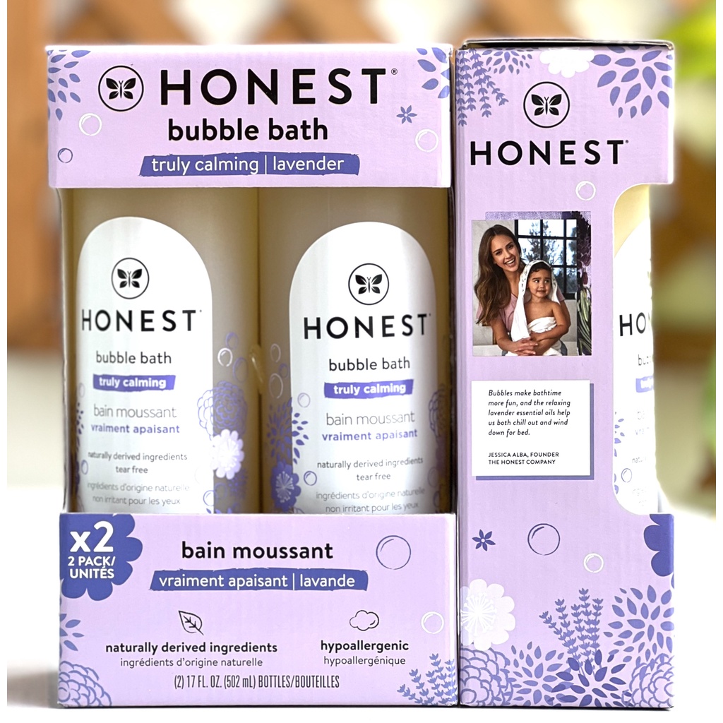 Sữa tắm gội Honest Company Bubble Bath, Truly Calming Lavender Xà