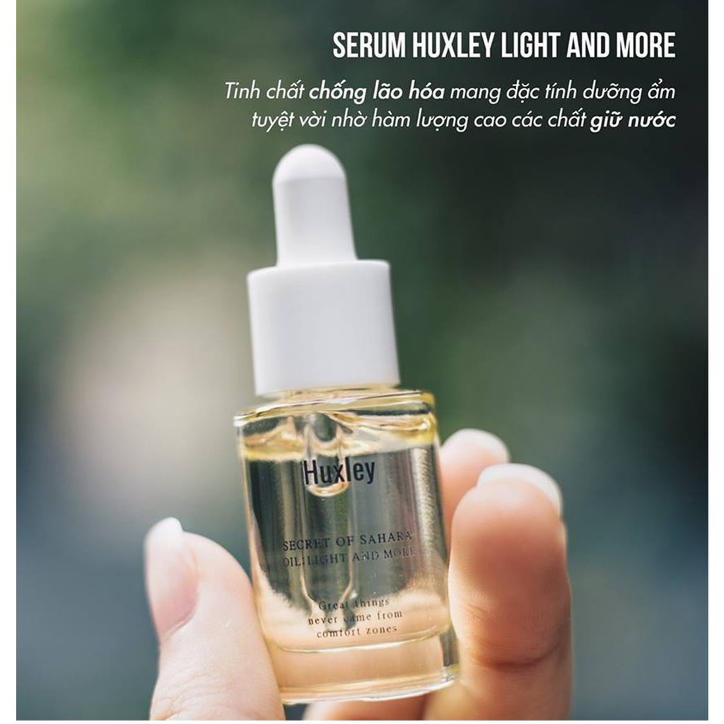 Tinh Chất Dưỡng Ẩm, Chống Lão Hóa Huxley Oil Light And More 5ml