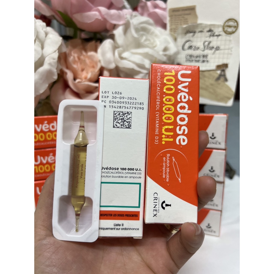 Vitamine D3 liều cao Uvedose 100000 UI nội địa Pháp MixASale