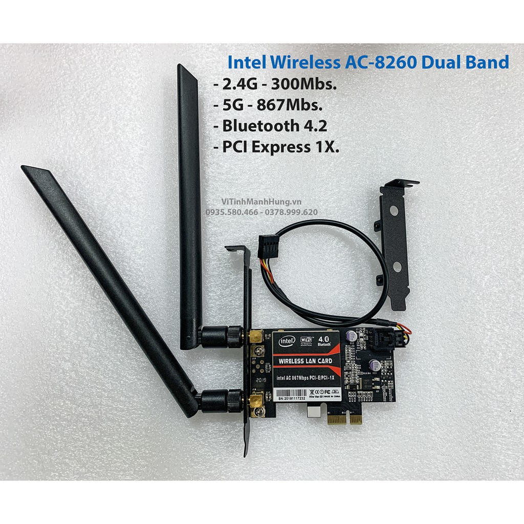 Mua Card thu wifi Intel Wireless AC 8260, 867M, Bluetooth 4.2 giá rẻ