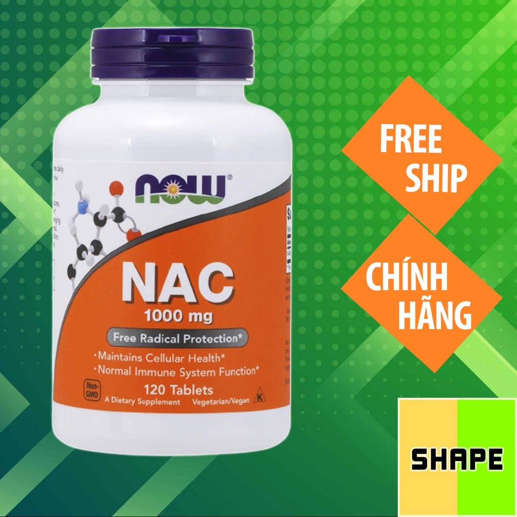 Now Foods NAcetylCysteine NAC 1000mg Tăng Cường Chức Năng Gan Giải